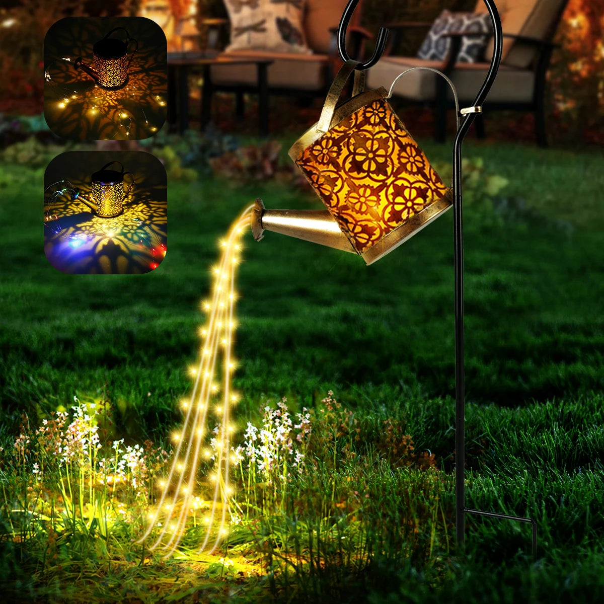 Arrosoir solaire – Éclairage de jardin magique avec 36 LED