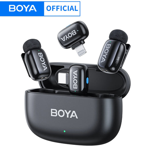 Mini microphone cravate sans fil BOYA pour iOS et Android